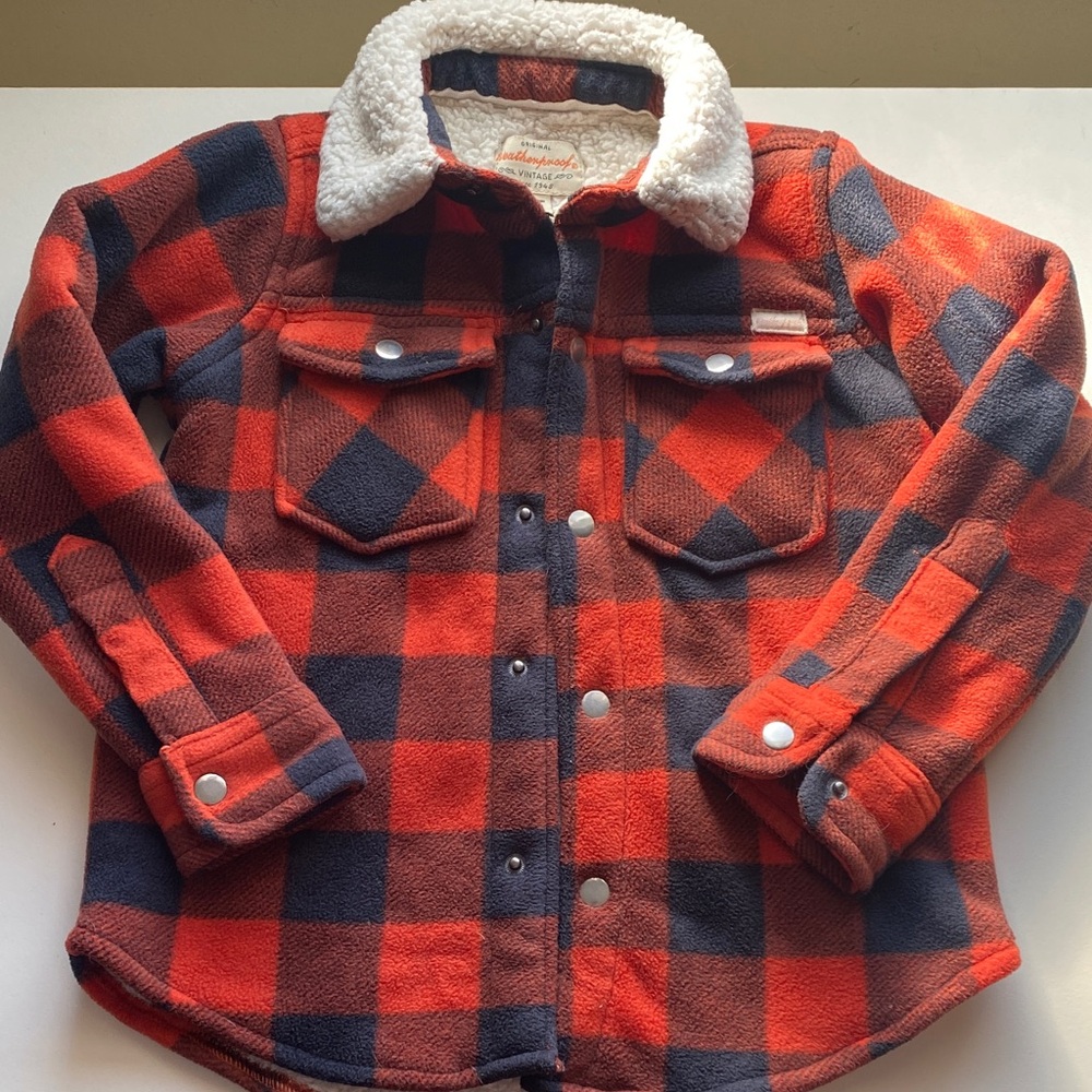 Weatherproof Red and Black Checkered Jacket with Sherpa Lining